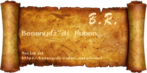 Besenyődi Ruben névjegykártya